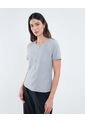 Camiseta Para Mujer Manga Corta Cuello Alto Color Gris Marca Patprimo #30093794 de Patprimo