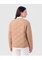 Chaqueta Acolchada Cuello Redondo   Para Mujer Café Patprimo de Patprimo