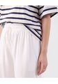 Pantalón Fluido Con Cordón Ajustable   Para Mujer Blanco Patprimo de Patprimo