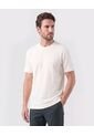 Camiseta Texturizada Cuello Redondo   Para Hombre Blanco Patprimo de Patprimo