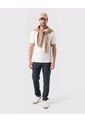 Camiseta Texturizada Cuello Redondo   Para Hombre Blanco Patprimo de Patprimo