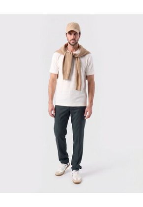 Camiseta Texturizada Cuello Redondo Para Hombre Blanco Patprimo