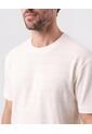 Camiseta Texturizada Cuello Redondo   Para Hombre Blanco Patprimo de Patprimo