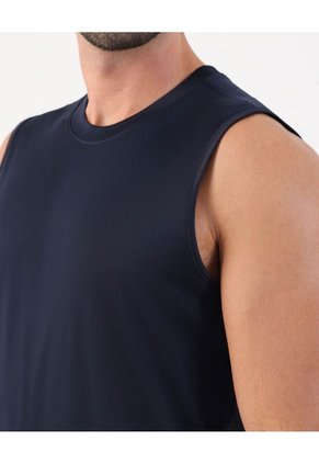 Camiseta Deportiva Unicolor Para Hombre Azul Patprimo