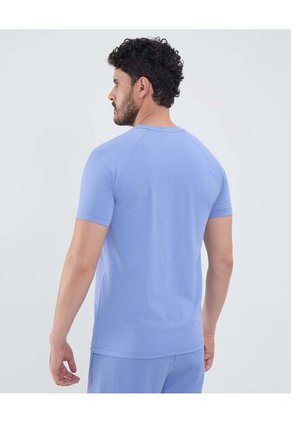 Camiseta Con Textura Para Hombre Azul Patprimo