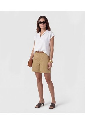 Blusa  Para Mujer Manga Corta Color Blanco Marca Patprimo #30129587