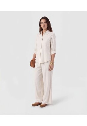 Camisa Para Mujer Manga Larga Color Crema Marca Patprimo #30019433