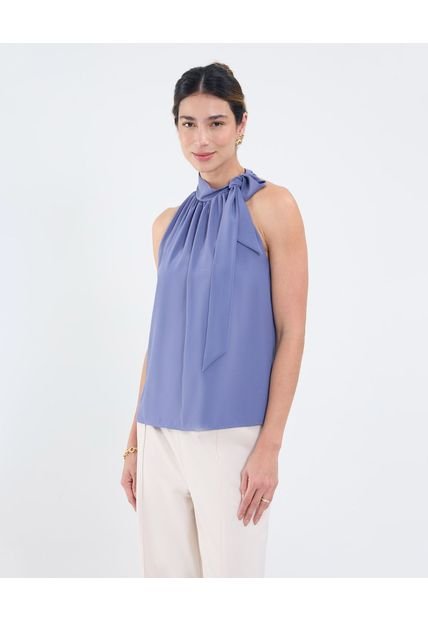Blusa Para Mujer Manga Sisa Color Azul Marca Patprimo #30123551