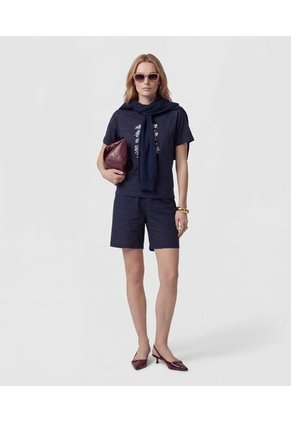 Camiseta  Para Mujer Manga Corta Cuello Redondo Color Azul Marca Patprimo #30097824