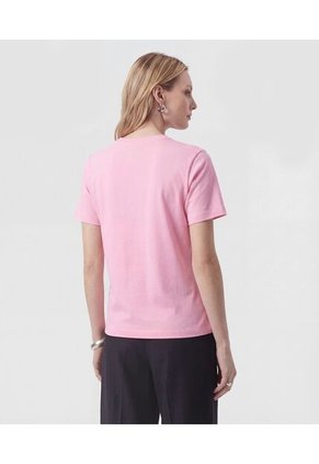 Camiseta  Para Mujer Manga Corta Cuello Redondo Color Rosa Marca Patprimo #30097824