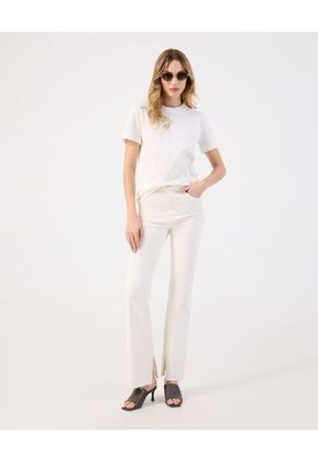 Camiseta  Para Mujer Manga Corta Cuello Redondo Color Blanco Marca Patprimo #30093885