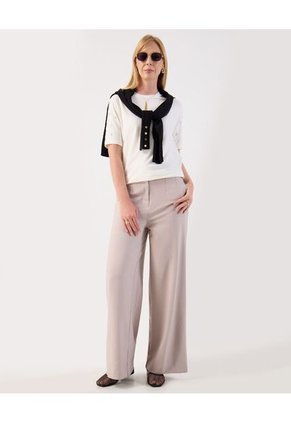 Camiseta  Para Mujer Manga Corta Cuello Redondo Color Blanco Marca Patprimo #30093879