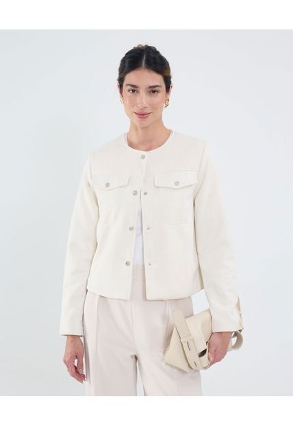 Chaqueta Para Mujer Desestructurada Color Crema Marca Patprimo #30080568