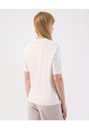 Camiseta  Para Mujer Manga Corta Cuello Redondo Color Blanco Marca Patprimo #30093879