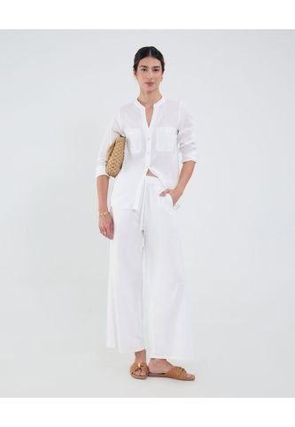 Pantalón Para Mujer Multiusos Plano Color Blanco Marca Patprimo #30072002 Patprimo