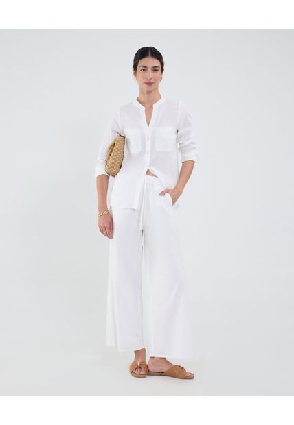 Pantalón Para Mujer Multiusos Plano Color Blanco Marca Patprimo #30072002