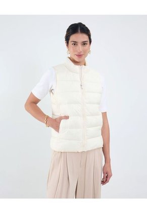 Chaleco Para Mujer Acolchado Color Blanco Marca Patprimo #30250040