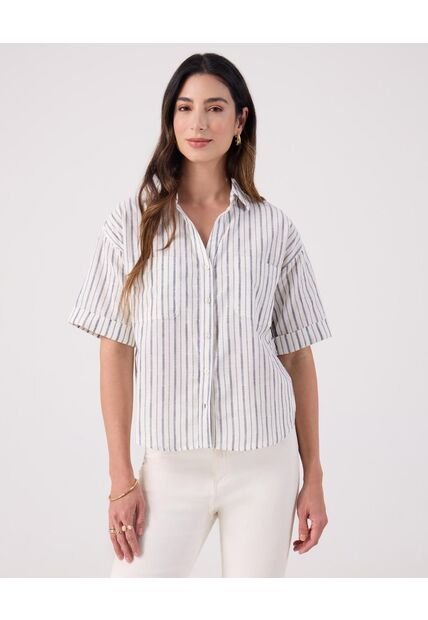 Camisa Para Mujer Manga Corta Color Blanco Marca Patprimo #30010760
