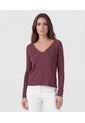 Saco  Para Mujer Cuello V Color Vino Marca Patprimo #30330676 de Patprimo