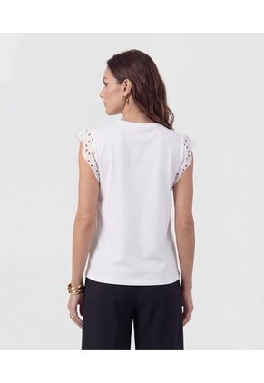 Camiseta  Para Mujer Manga Sisa Moda Color Blanco Marca Patprimo #30097898