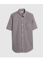 Camisa Manga Corta Preteñida Regular Fit  Para Hombre Vino Patprimo de Patprimo
