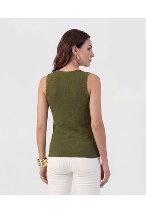 Chaleco  Para Mujer Tejido Color Verde Marca Patprimo #30250051