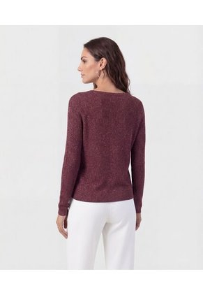 Saco Para Mujer Cuello V Color Vino Marca Patprimo #30330676