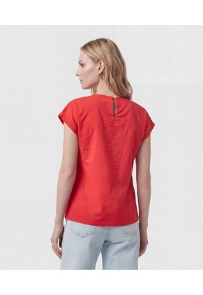 Blusa  Para Mujer Manga Corta Color Naranja Marca Patprimo #30127882