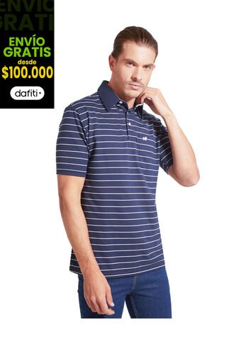 Polo Para Hombre Cuello Maquina Con Bolsillo Color Azul Oscuro Marca Patprimo #44111106 Patprimo