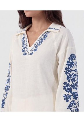 Blusa  Para Mujer Manga Larga Color Blanco Marca Patprimo #30128493