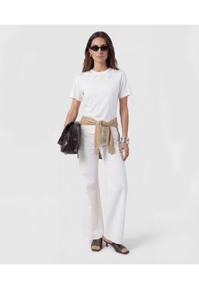 Jean  Para Mujer Wide-Leg Color Blanco Marca Patprimo #30160514