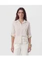 Camisa  Para Mujer Manga Larga Color Beige Marca Patprimo #30018215 de Patprimo