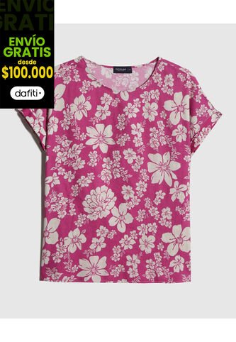 Blusa Para Mujer Manga Corta Color Rosa Marca Patprimo #30123395 Patprimo