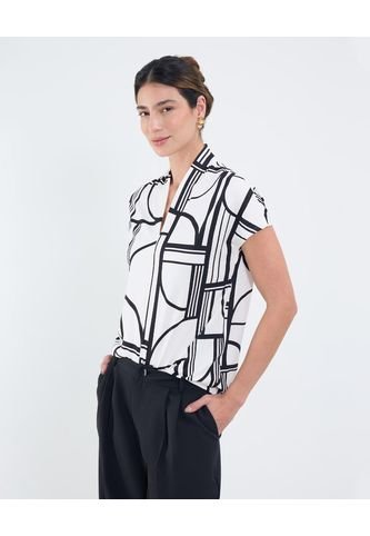 Camiseta Para Mujer Manga Corta Cuello V Color Negro Marca Patprimo #30093807 Patprimo