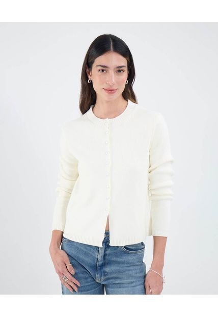 Saco Para Mujer Cuello Redondo Color Crema Marca Patprimo #30330621