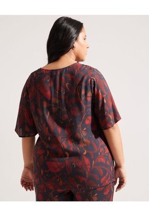 Blusa Para Mujer Manga Corta Color Azul Marca Patprimo #14121300