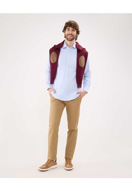 Camisa Para Hombre Manga Larga Sin Bolsillo Color Azul Claro Marca Patprimo #44013037