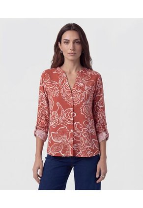 Blusa Para Mujer Manga Larga Color Naranja Marca Patprimo #30128233