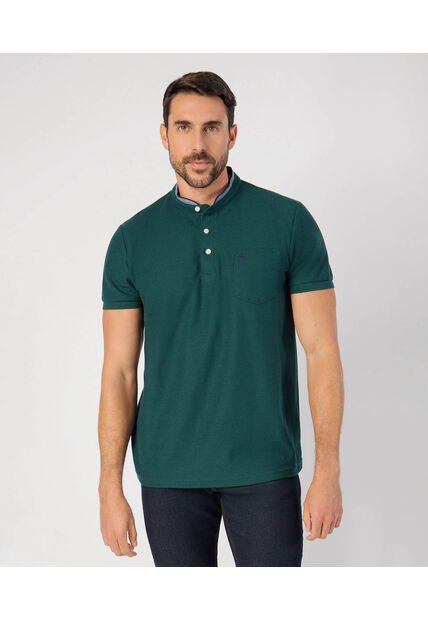Polo  Para Hombre Cuello Mao Con Bolsillo Color Verde Marca Patprimo #44112744