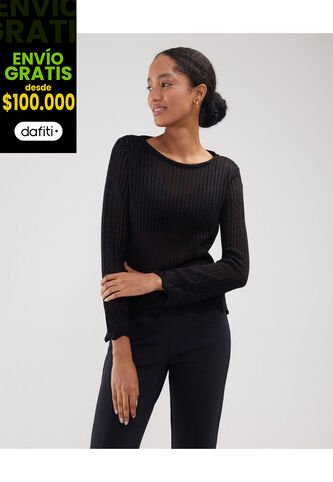 Saco Para Mujer Cuello Redondo Color Negro Marca Patprimo #30330594 Patprimo