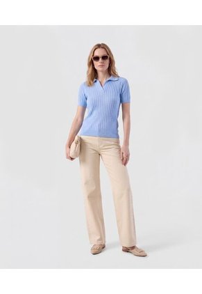 Polo  Para Mujer Manga Corta Color Azul Marca Patprimo #30110457