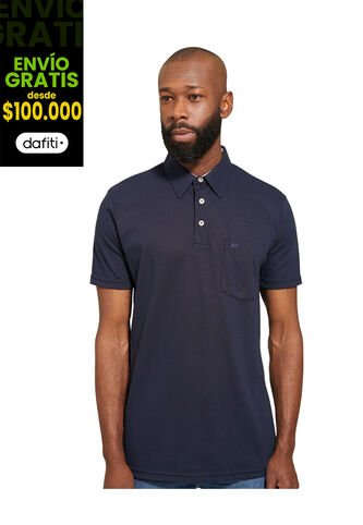 Polo Para Hombre Cuello Maquina Con Bolsillo Color Azul  Marca Patprimo #44111091 Patprimo