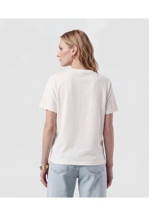 Camiseta Para Mujer Manga Corta Cuello Redondo Color Blanco Marca Patprimo #30099615