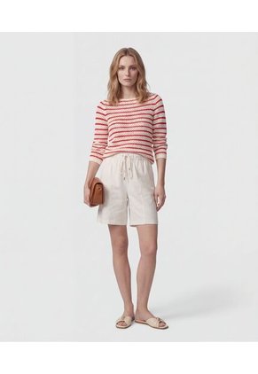 Saco Para Mujer Cuello Redondo Color Crema Marca Patprimo #30330679