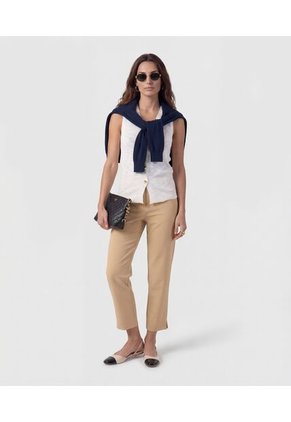 Chaleco Para Mujer Tejido Color Blanco Marca Patprimo #30250051