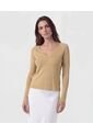 Saco  Para Mujer Cuello V Color Beige Marca Patprimo #30330676 de Patprimo