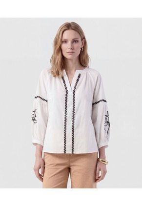 Blusa Para Mujer Manga Larga Color Blanco Marca Patprimo #30123670