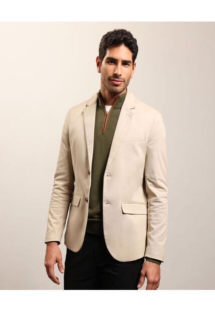 Blazer Clasico   Para Hombre Beige Patprimo