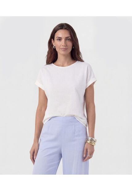Blusa  Para Mujer Manga Corta Color Blanco Marca Patprimo #30127812