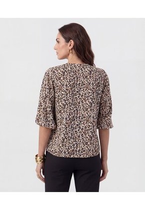 Blusa Para Mujer Manga 3/4 Color Café Marca Patprimo #30129220